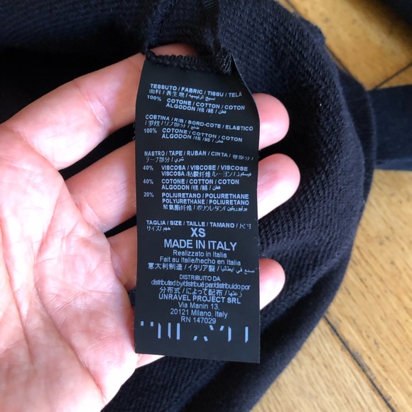 Unravel Project authentic distressed snake black hoodie. Unisex, loose fit. XS - Picture 7 of 10